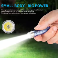 SMALL SUN Lampe torche portable, porte-clés, lampe torche LED rechargeable par USB, lumière d'urgence haute puissance pour une utilisation quotidienne en extérieur