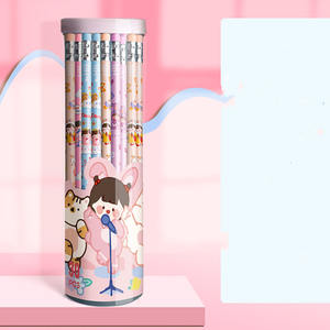 Venta Especial: Lápiz de Colores Largo Estándar Escolar de Madera con Borrador, Diseño de Dibujos Animados, Regalo para el Día del Niño - Product Image 1