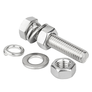 10sets/bag Zinc Plated Carbon Steel Hex Head <b>Cap</b> Screws Nuts with Set M4 M5 M6 M12 M14 <b>Bolts</b> and Nut Assembly Set - Product Image 2
