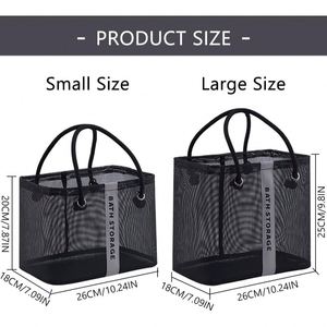 <b>Plastic</b> Bath Storage Shower Caddy <b>Basket</b> Quick Dry Mesh Large Capacity Shower Caddy Bathroom Organizer Clothing College Dorm - Product Image 4