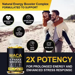 Cápsulas Blandas de Extracto de Raíz de Maca, Ginseng y Ashwagandha, Suplementos Herbales para Hombres Adultos para Mejorar la Energía Masculina - Product Image 2