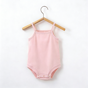 Ropa de <span class=keywords><strong>Verano</strong></span> sin Mangas para Bebés Recién Nacidos, 95% Bambú, 5% Elastano, Impresión Personalizada, Unisex, Mameluco para Bebés - Product Image 1