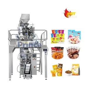 Mesin pelinting vertikal, mesin pembungkus vertikal, mesin pemberat Multihead, penggiling udang, kacang, popcorn