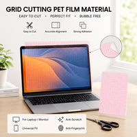 Film de protection d'écran en PET découpé sur mesure avec ciseaux, protection d'écran flexible pour ordinateur portable, tablette, moniteur, vente en gros OEM ODM