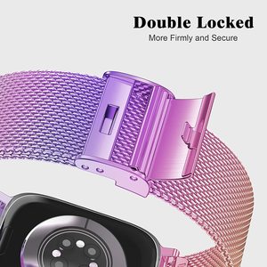 Pour <span class=keywords><strong>Apple</strong></span> <span class=keywords><strong>Watch</strong></span> 40mm 44mm pour femmes hommes, <span class=keywords><strong>bracelet</strong></span> de remplacement à boucle milanaise réglable en acier inoxydable pour iWatch série 6/5 - Product Image 4