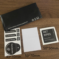 Kit d'installation pour protecteurs d'écran de téléphone portable et tablette en verre, avec nettoyant pour écrans en papier couché (à sec et humide) et absorbant de poussière