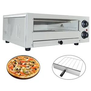 Oven panggang listrik profesional, komersial & restoran stainless steel untuk oven panggang roti pizza mini