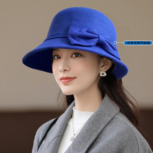 Chapeau Fedora Trilby Vintage en Feutre de Laine avec Nœud pour Femme et Fille – Collection Hiver - Product Image 2