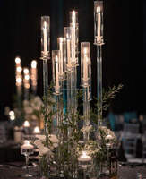 Bougeoirs en acrylique transparent Candélabres pour centres de Table de mariage Décoration Chandelier Bougeoirs pour mariage