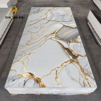 Vente en gros Feuille de PVC haute brillance 1220x2440 1220x2800 2mm 3mm pour mur Panneau de PVC Papier peint 3D en PVC et déco très décorative