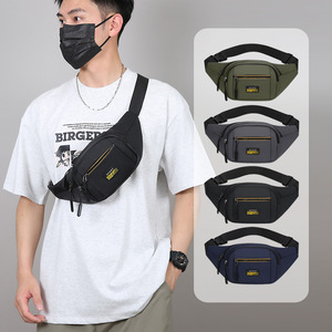 Multifunctional Running Waist Bag For Men And Women Military Green Oxford Cloth Sport Chest Bag Single Shoulder Crossbody Bag - Product Image 2