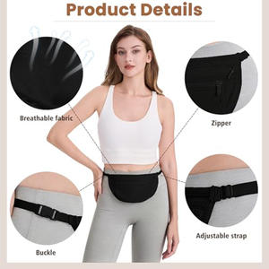 Pochette <span class=keywords><strong>de</strong></span> sécurité <span class=keywords><strong>de</strong></span> <span class=keywords><strong>voyage</strong></span> légère, portefeuille dissimulé à la <span class=keywords><strong>ceinture</strong></span>, <span class=keywords><strong>porte</strong></span>-passeport, organisateur antivol avec blocage RFID pour hommes et femmes - Product Image 5