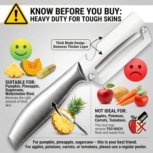 Herramientas Manuales para Frutas y <span class=keywords><strong>Verduras</strong></span>, <span class=keywords><strong>Cuchillo</strong></span> Multiusos de Acero Inoxidable para Pelar Caña de Azúcar y Piña, Apto para Lavavajillas - Product Image 3