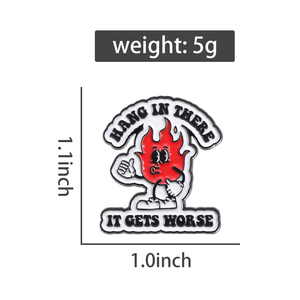 Spille Smaltate con Citazioni in Inglese, Divertenti Parole Marcate, Distintivi in Metallo, Accessori di Moda, Gioielli all'Ingrosso - Product Image 6