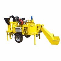 Machine à briques en argile hydraulique M7MI, moteur diesel, machine à fabriquer des blocs de terre interverrouillés, prix