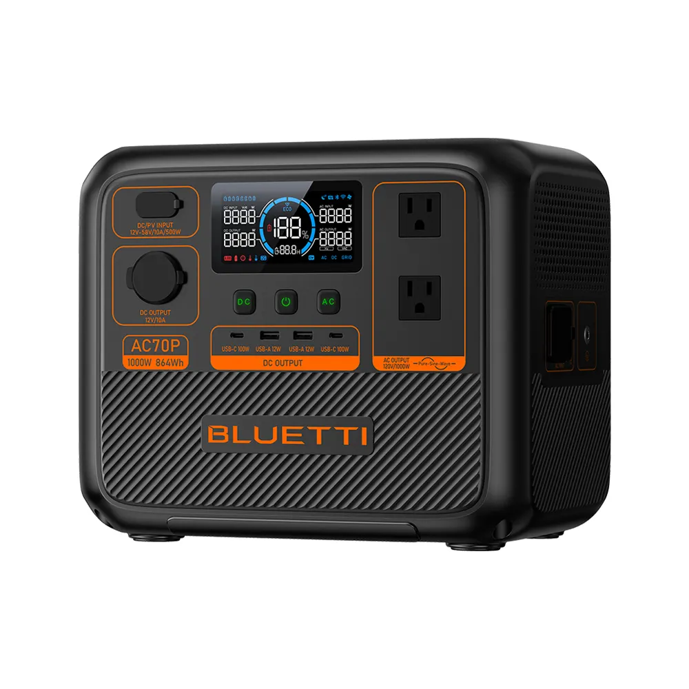 Bluetti Acc 70P 1000W 864wh Draagbare Krachtcentrale Outdoor Camping Solar Generator Batterij