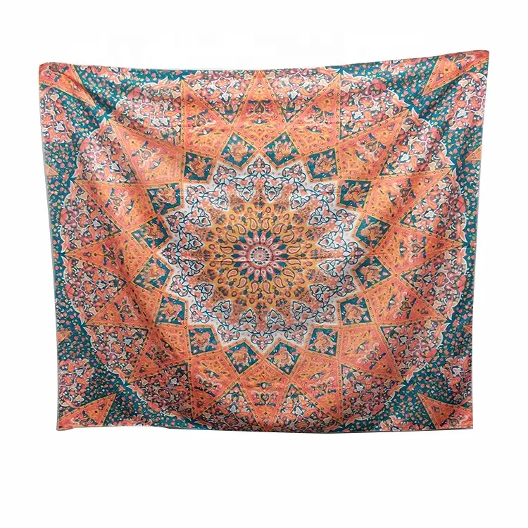 Hanging Tapestry Wholesale Custom Indian Bohemian Mandala Boho Hippie Polyester Digital Printed Wall Hanging Tapestry For Bedroom Decor