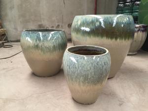 Горячий завод напрямую оптом Глазурованный керамический цветочный горшок для внутреннего/наружного использования - Product Image 2