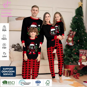 Loveda - Conjunto de Pijamas Navideños Familiares al por Mayor, Suaves, para Mujer, Hombre y Niños, Ropa de Dormir para Padres e Hijos, Camiseta de Manga Larga y Pantalones - Product Image 1