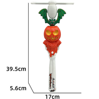 Baguette lumineuse LED d'Halloween avec musique, rotative à 360 degrés, et hélice de chauve-souris clignotante, idéale comme cadeau de fête pour enfants