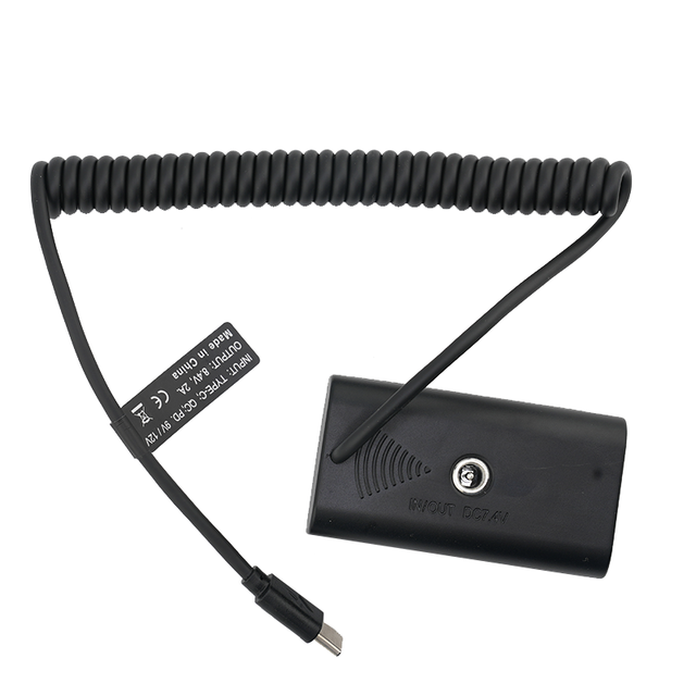 Portable Anti-Scratch TYPE-C NP-F550 Dummy Battery Adapter Cable for NP-F970/NP-F770/NP-F550 Camera Field Monitor Video LED