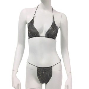 Ensemble de lingerie <span class=keywords><strong>sexy</strong></span>, mode, boîte de nuit, strass, bikini trois points, sous-vêtements, combinaison pour <span class=keywords><strong>femme</strong></span>, voile facial, lingerie <span class=keywords><strong>sexy</strong></span> - Product Image 2
