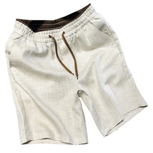 Premium LP Style Men's Linen Lyocell <b>Shorts</b> <b>Old</b> Money Vintage Drawstring Loose Fit Summer Casual Trousers Custom Logo OEM - Product Image 5