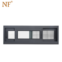 Ventana de Aluminio de Diseño Moderno a Precio Económico, Fabricada en Myanmar, con Apertura Corredera, Pantalla Plegable de Acero Inoxidable y Persiana Enrollable para Villa