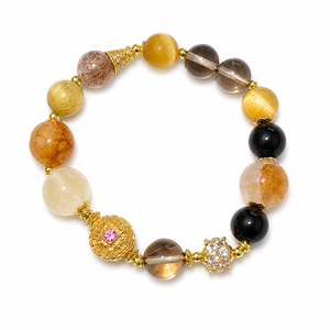UM Jewelry Ball-Shaped Trendy Copper Alloy <b>Beaded</b> <b>Bracelet</b> for Unisex Daily Wear and Gift - Product Image 1