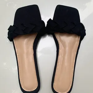 Atacado sandálias de couro liso mulheres luz-Superstarer sandálias femininas casuais, sapatos baixos, chinelos, azul, sensual para mulheres, verão 2020