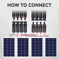 Connecteur de branche PV de type Y 50A 1500V DC en cuivre ABS PC, adaptateur parallèle IP67, connexions de câbles sécurisées pour système de panneaux solaires