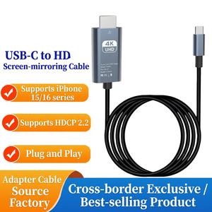 <span class=keywords><strong>Cable</strong></span> Adaptador USB 3.1 Tipo C a HDMI de Alta Calidad para Conectar el Teléfono Móvil al Televisor, 2m, 8k, 60hz - Product Image 2