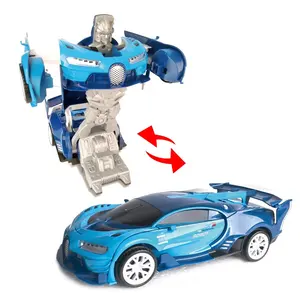 เด็กชายพลาสติกไฟฟ้าเปลี่ยนรูปหุ่นยนต์รถของเล่นอื่นๆและงานอดิเรกเปลี่ยนของเล่นรถ