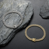 Venta Directa de Fábrica, Accesorios Populares de Hip-hop y Rap, Brazalete Cubano Fino de Latón con Incrustaciones de Circonio de 6 mm