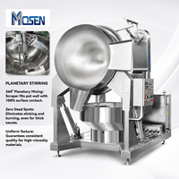 Équipement de transformation alimentaire commercial de grande capacité en acier inoxydable 304, mélangeur automatique inclinable pour la cuisson de la sauce caramel