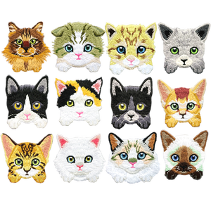 Patch grosir kucing lucu 2 inci, tempelan besi untuk hoodie & tas - Product Image 1