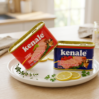 Viande de bœuf en conserve stérilisée certifiée Halal, 198g, prête à consommer, avec conservation au sel, couvercle à ouverture facile, OEM/ODM disponible