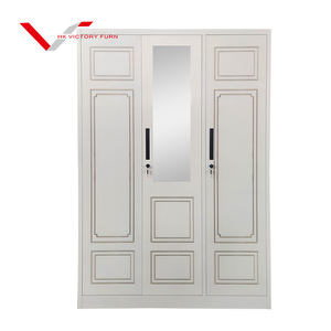 Armoire métallique à 3 portes coulissantes en acier, fabrication chinoise, pas chère, pour chambre à coucher - Product Image 4