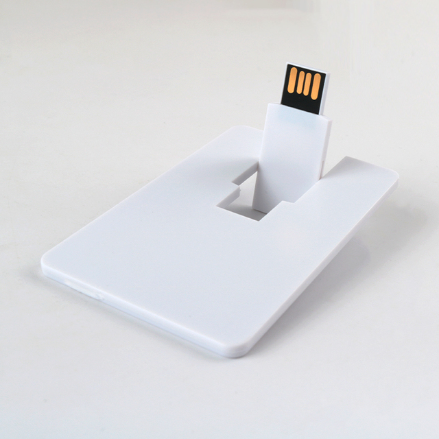 Memory USB Flash Drive Blank Custom Business Plastic Usb Credit Card Both Side Print Custom Logo