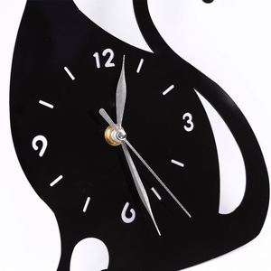 Creative Cute Cat Wall <b>Clock</b> Acrylic <b>Digital</b> <b>Clock</b> Wall Sticker Cartoon Quartz Watches for Living Room Bedroom Decoration - Product Image 5