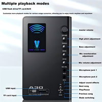 Système audio professionnel 2.1 HIFI avec haut-parleurs 5 pouces en bois, pour home cinéma et karaoké, son stéréo HIFI avec basses profondes, intégré, bleu, avec deux microphones