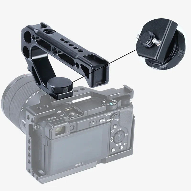 UURig R008 impugnatura per impugnatura a slitta fredda per fotocamera in lega di alluminio con vite di posizionamento arre M5 per fotocamera DSLR