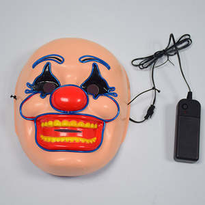 หน้ากากตัวตลก El หน้ากากฮาโลวีนมีไฟ LED น่ากลัวหน้ากากตัวตลก - Product Image 2