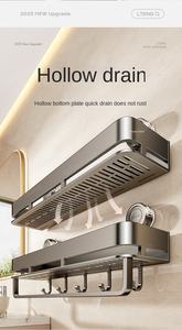 Estante de Almacenamiento para Baño con Ventosa Ecológico y Moderno, Uso Doméstico, Sin Perforaciones, para Inodoro, Lavabo, Montado en la Pared, Multifuncional - Product Image 6