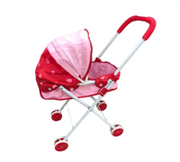 Poussette pliable en fer pour enfants, jouet avec motif d'animal, vente en gros,