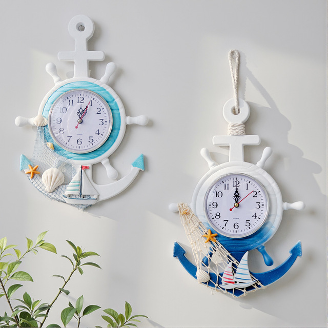 Wall Clock Decorative Wall Clock Designer Wall Clock Children's Room Decoration Mediterranean Decoration