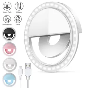 Oem Odm Customized Usb Charge Mini Led Selfie Ring Light Lamp For Selfie Phone Photography
