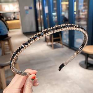 ربطات رأس من الخرز الكريستالي اللامع عالي الجودة للنساء ، ربطة شعر ، إكسسوارات شعر أنيقة للفتيات ، أربطة شعر ، طوق شعر - Product Image 4