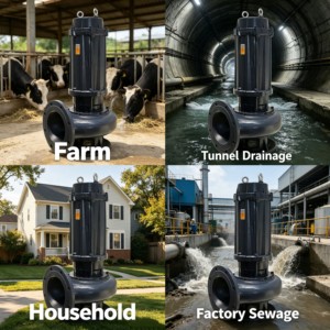 WQ2500-10-110 4-6 Pole Cast Iron Submersible Sewage <b>Pump</b> High Flow Non-Clog <b>Waste</b> Water for Municipal Industrial Drainage WQ2500 - Product Image 5