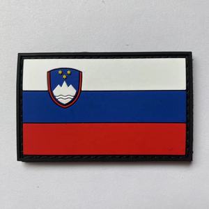 PVC Slovenia bandiera Patch tattica slovena Slovenia bandiere in PVC gancio e <span class=keywords><strong>Loop</strong></span> Patch di fissaggio per vestiti - Product Image 1